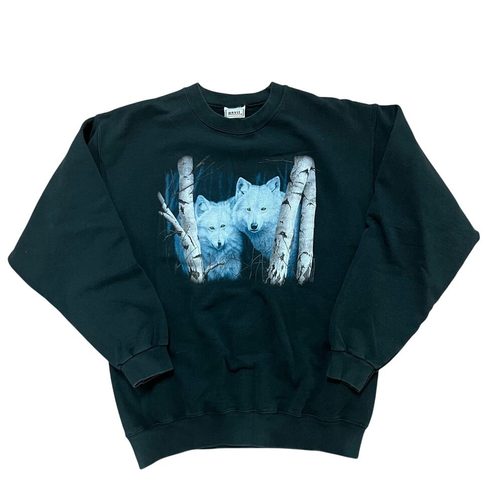 Vintage Anvil Werewolf Sweatshirt Black Size Medium